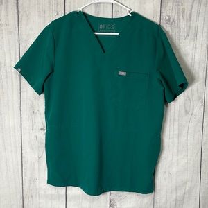 Figs Technical Collection Green Scrub Top Size S